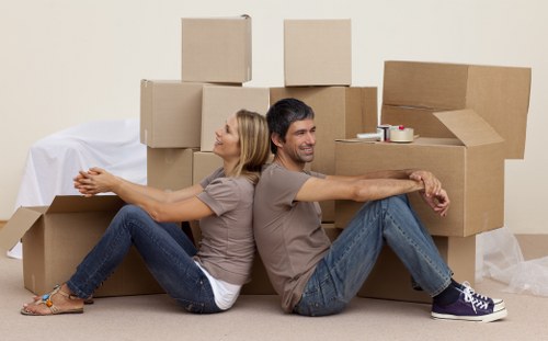 Secure self storage unit with goods arranged safely inside