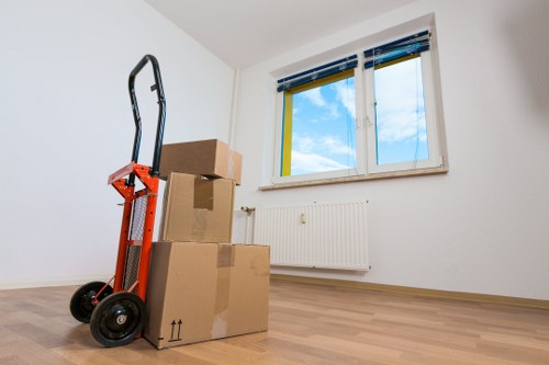 Residential and office items prepared for small removals in Brompton